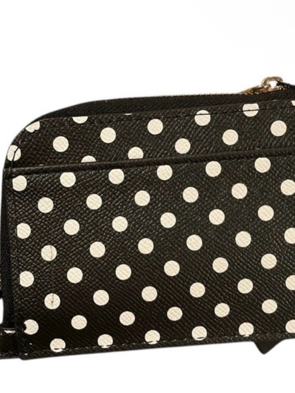 Nanette Lepore Black & White Polka Dot Wristlet Card Case - Picture 10 of 11